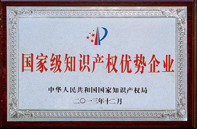 虹潤公司被國家知識產(chǎn)權局確定為第一批國家級知識產(chǎn)權優(yōu)勢企業(yè)